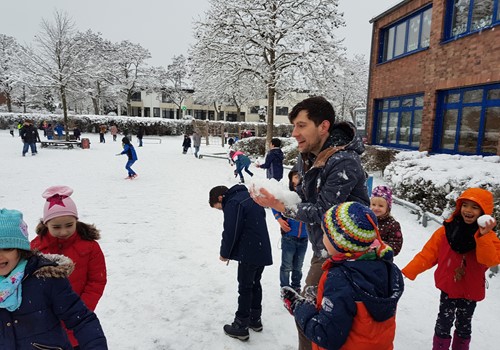 Schule Lehrer Schnee
